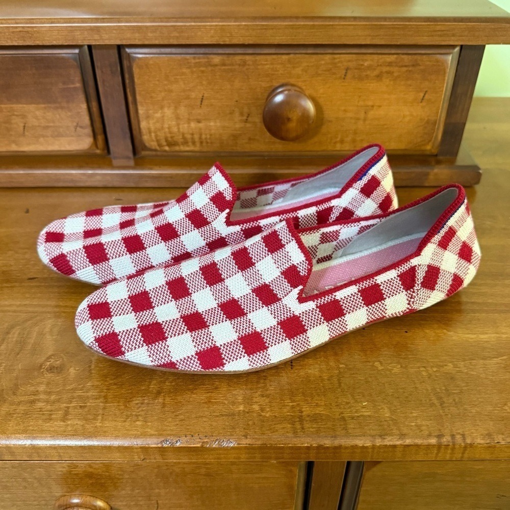Rothy's‎ Marta Ferri loafers RARE merino gingham woman 8 LIMiTED EDiTION flat